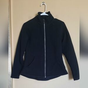 Black Skecher's Track Sweater Zip Up
